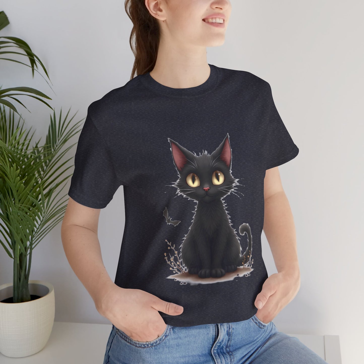 Cute Black Cat Unisex T-Shirt