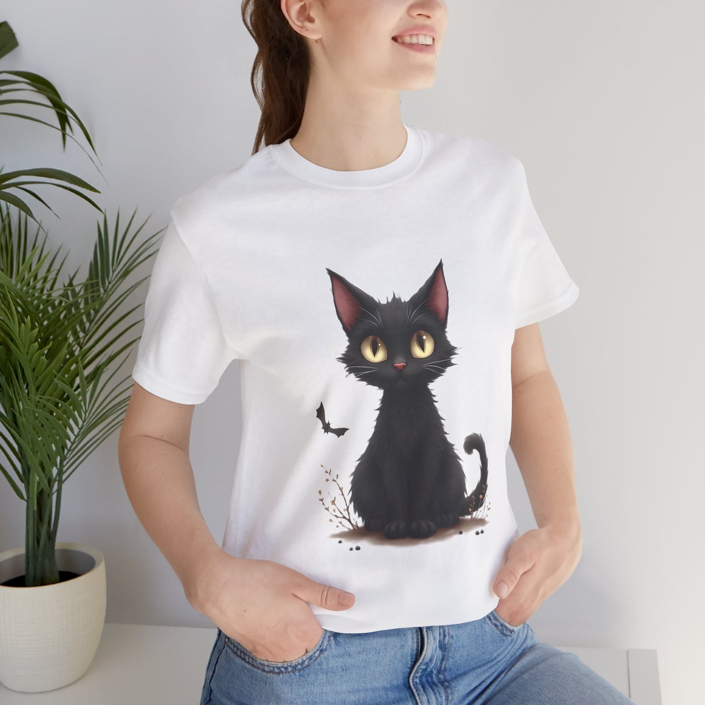 Cute Black Cat Unisex T-Shirt