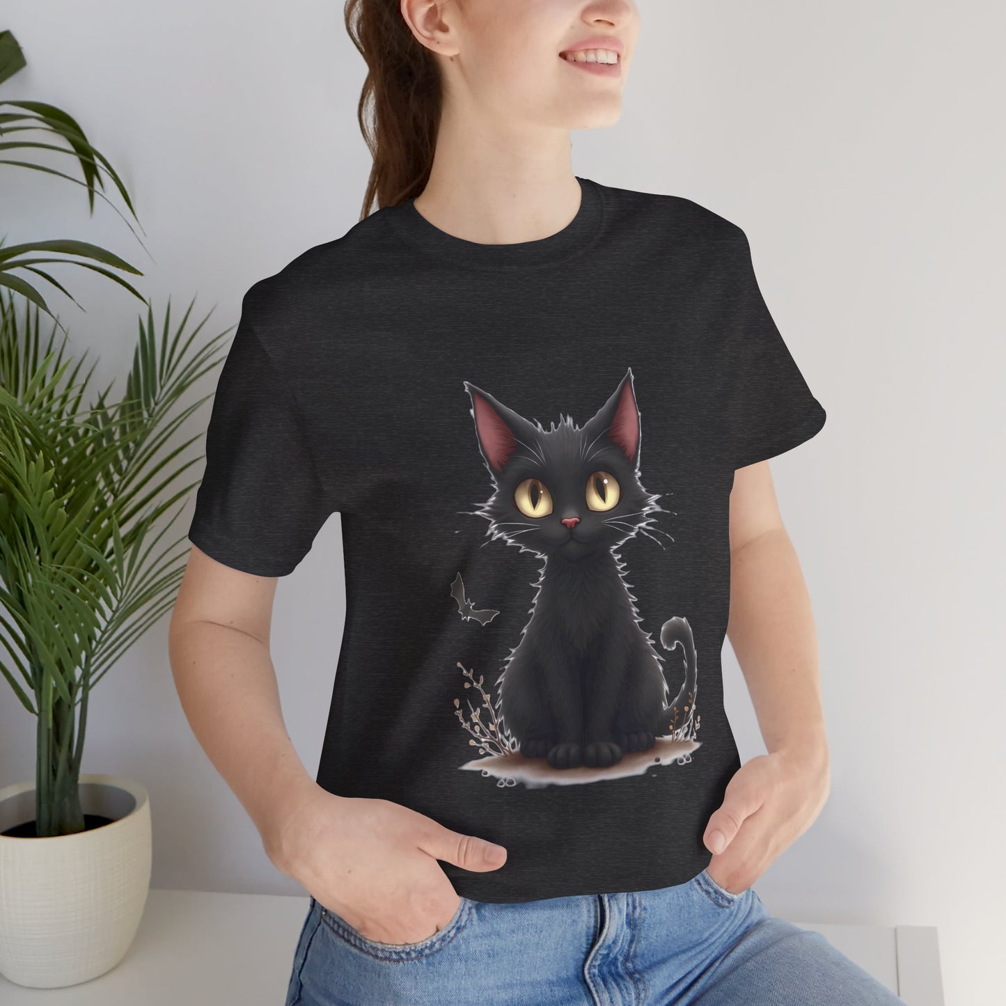 Cute Black Cat Unisex T-Shirt