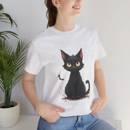 Cute Black Cat Unisex T-Shirt