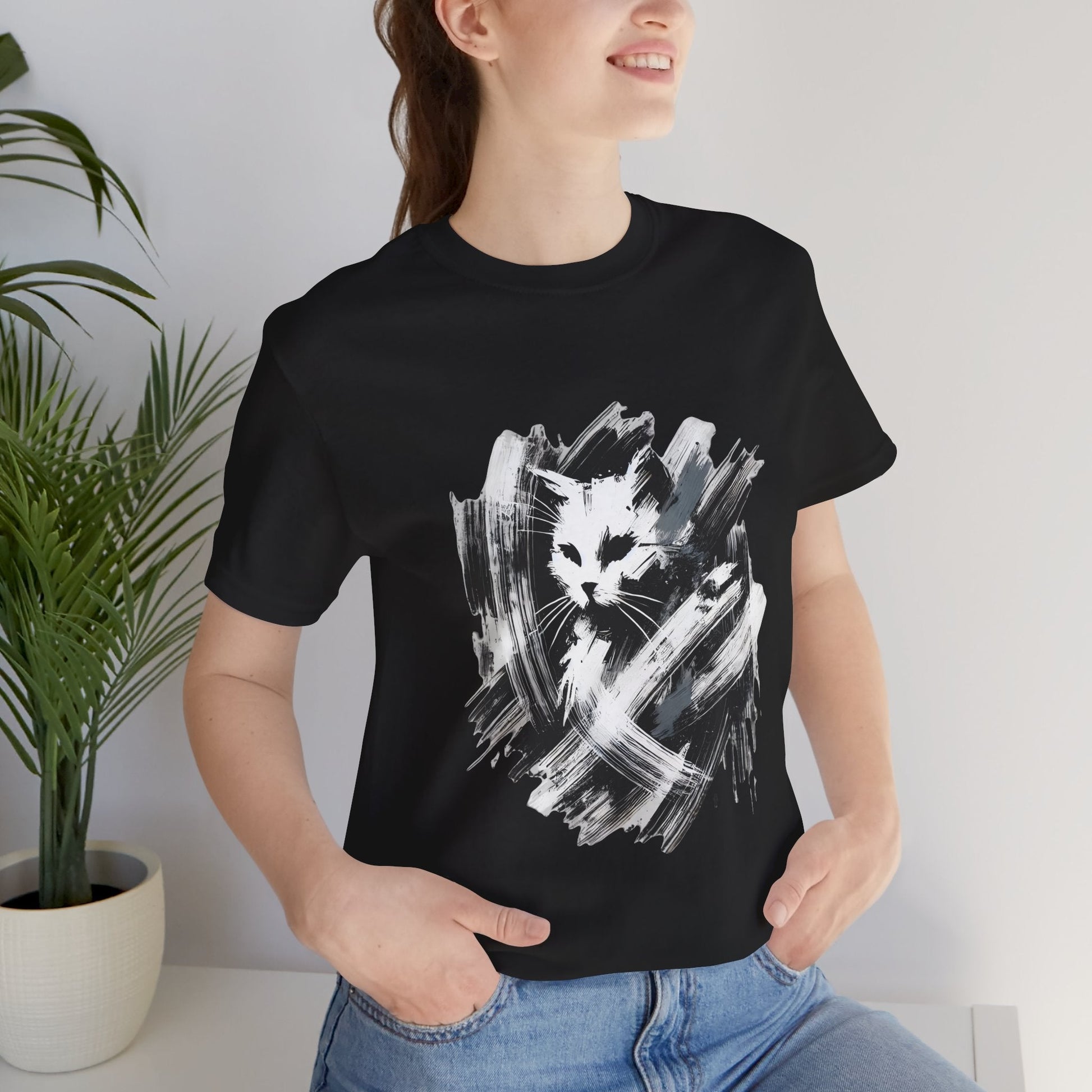 Abstract Cat Art Unisex T-Shirt - Urban Studio Creations