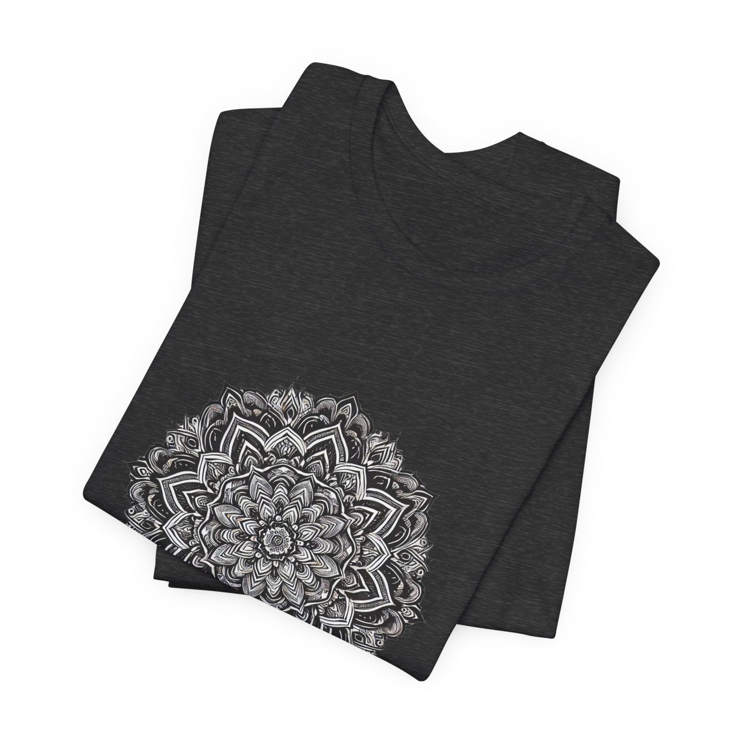 Black & White Mandala Unisex T-Shirt - Urban Studio Creations