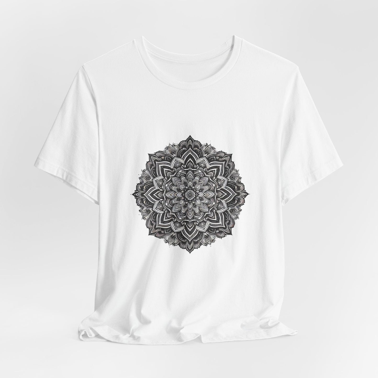 Black & White Mandala Unisex T-Shirt - Urban Studio Creations