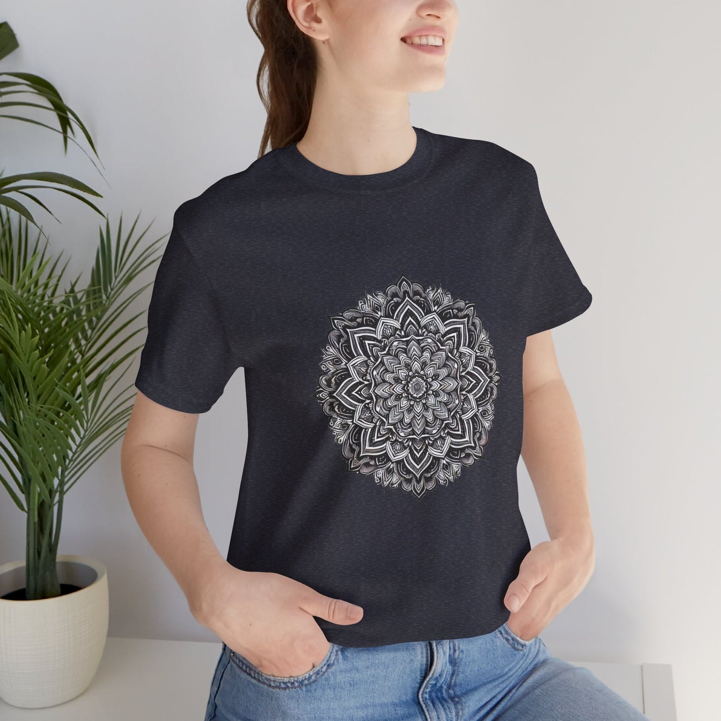 Black & White Mandala Unisex T-Shirt - Urban Studio Creations