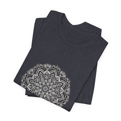 Black & White Mandala Unisex T-Shirt - Urban Studio Creations