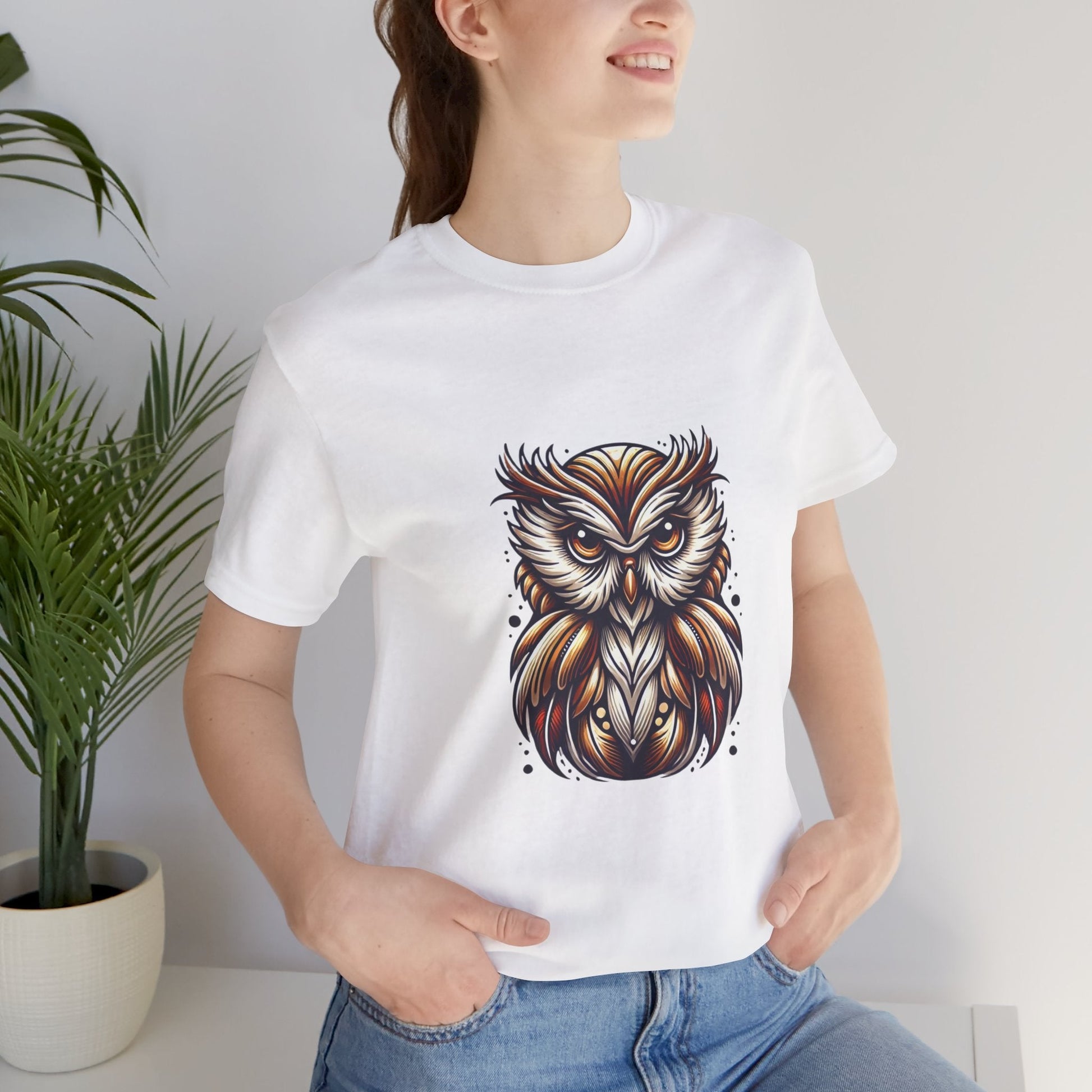 Bold Owl Print Unisex T-Shirt - Urban Studio Creations