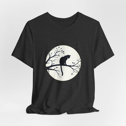 Cat Against the Moon Unisex T-Shirt - Urban Studio Creations