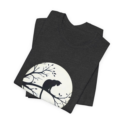 Cat Against the Moon Unisex T-Shirt - Urban Studio Creations