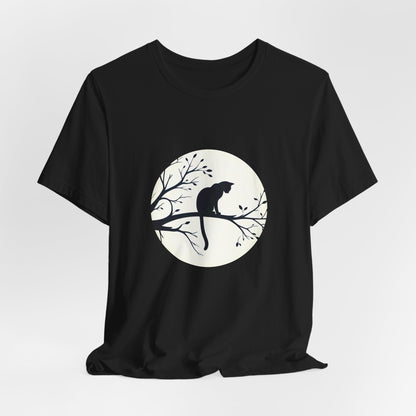 Cat Against the Moon Unisex T-Shirt - Urban Studio Creations