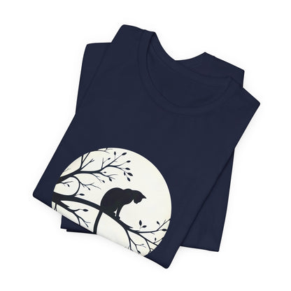 Cat Against the Moon Unisex T-Shirt - Urban Studio Creations