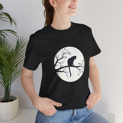 Cat Against the Moon Unisex T-Shirt - Urban Studio Creations