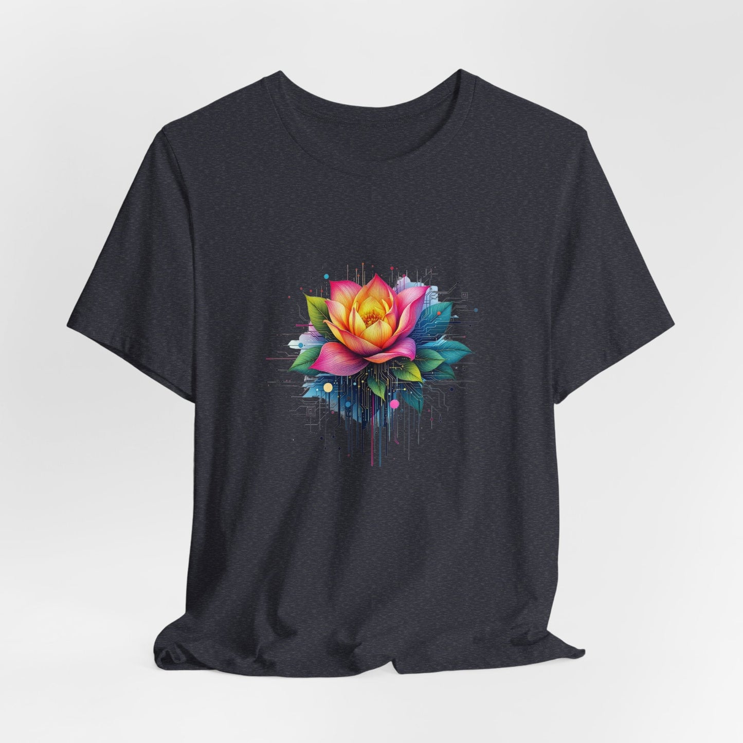 Circuit Board Flower Unisex T-Shirt - Urban Studio Creations