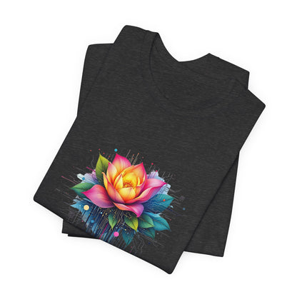 Circuit Board Flower Unisex T-Shirt - Urban Studio Creations