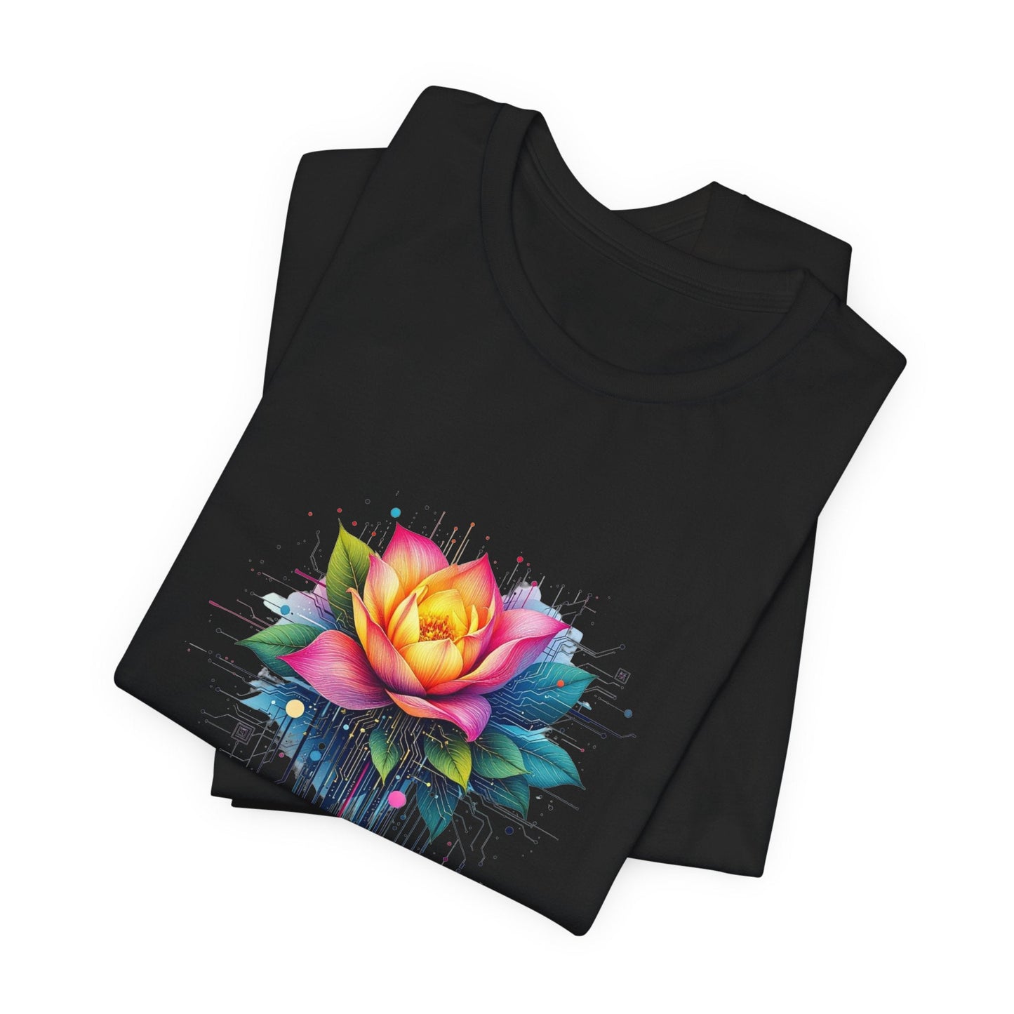 Circuit Board Flower Unisex T-Shirt - Urban Studio Creations