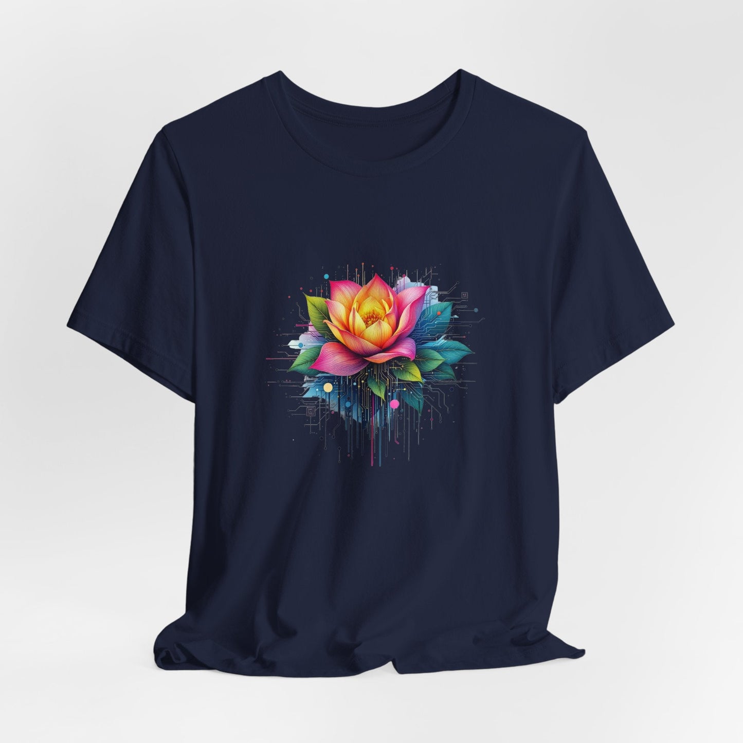 Circuit Board Flower Unisex T-Shirt - Urban Studio Creations