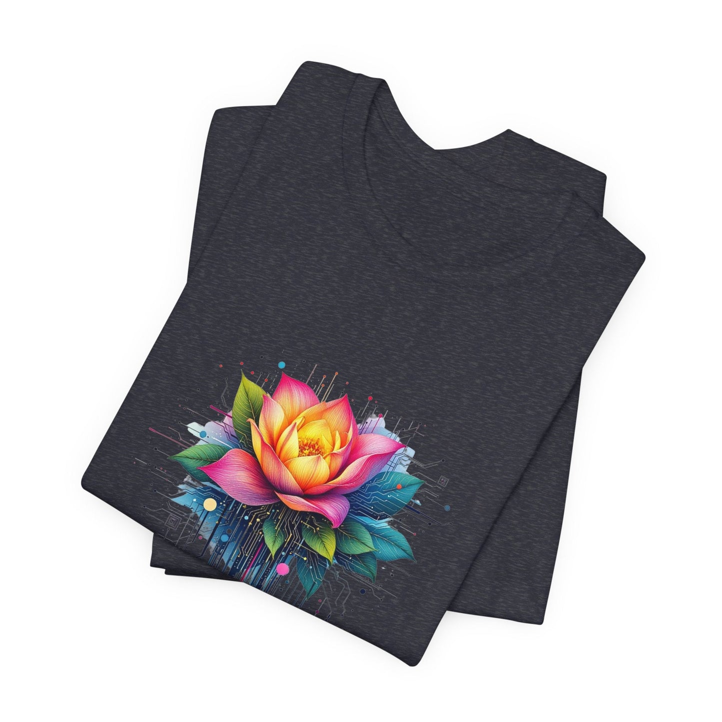 Circuit Board Flower Unisex T-Shirt - Urban Studio Creations