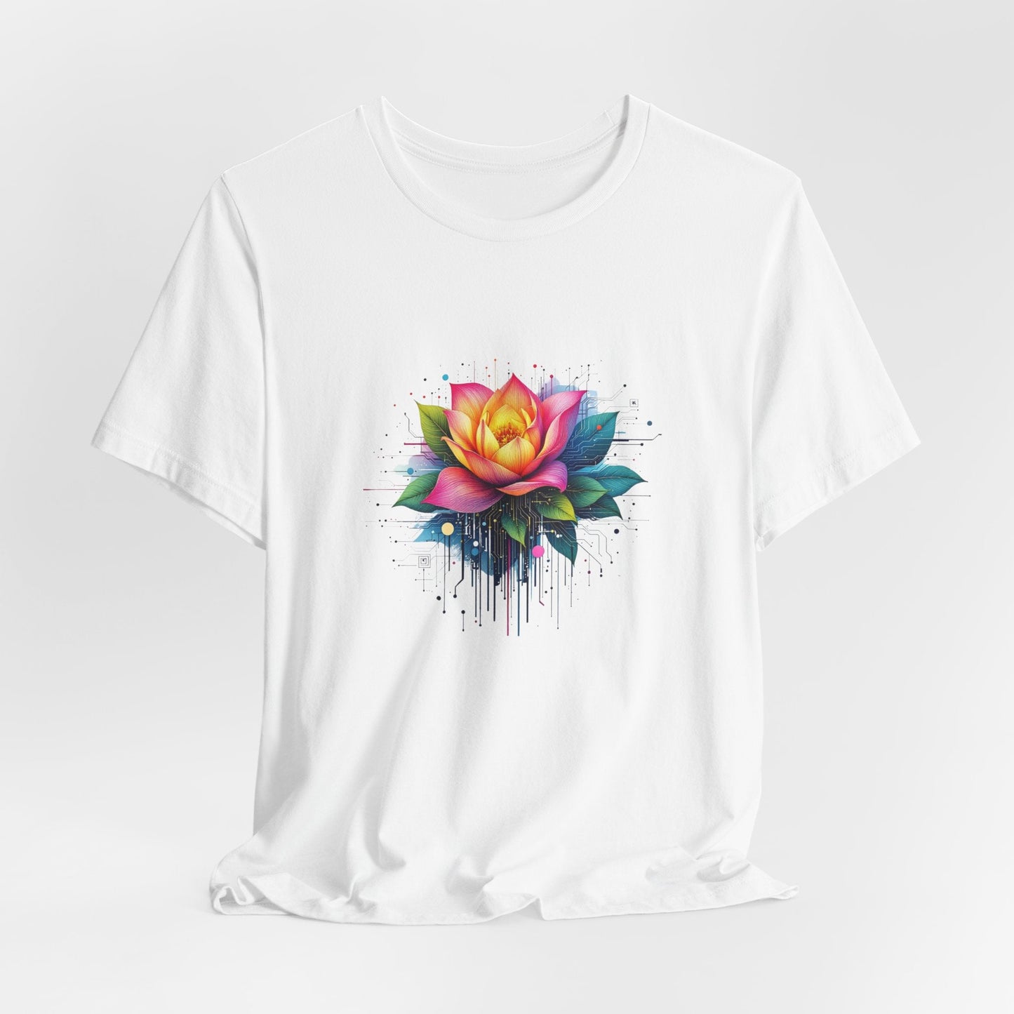 Circuit Board Flower Unisex T-Shirt - Urban Studio Creations