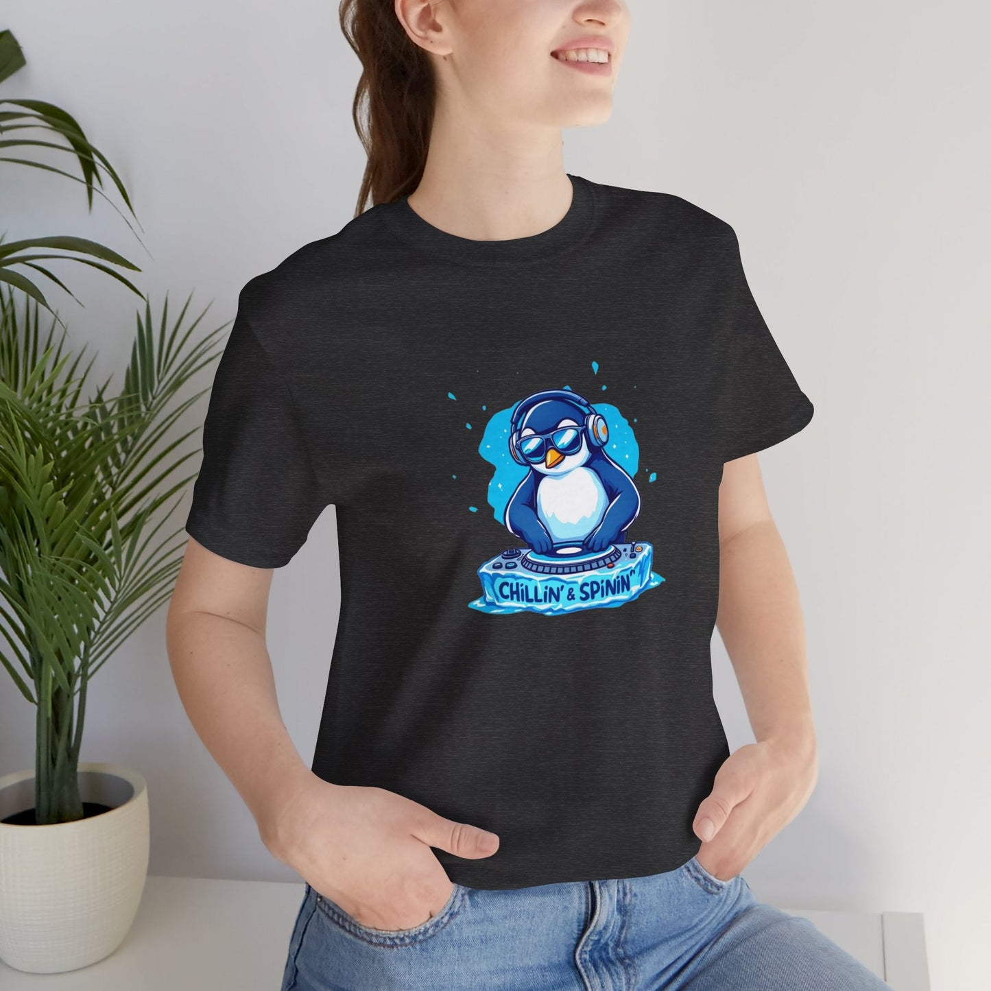 Cool DJ Penguin Unisex T-Shirt - Urban Studio Creations