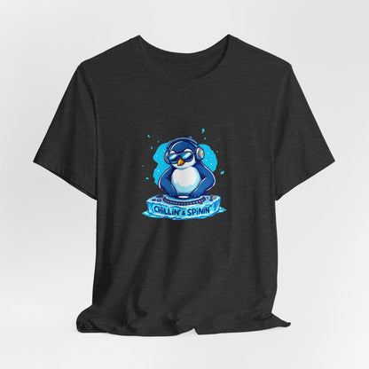 Cool DJ Penguin Unisex T-Shirt - Urban Studio Creations