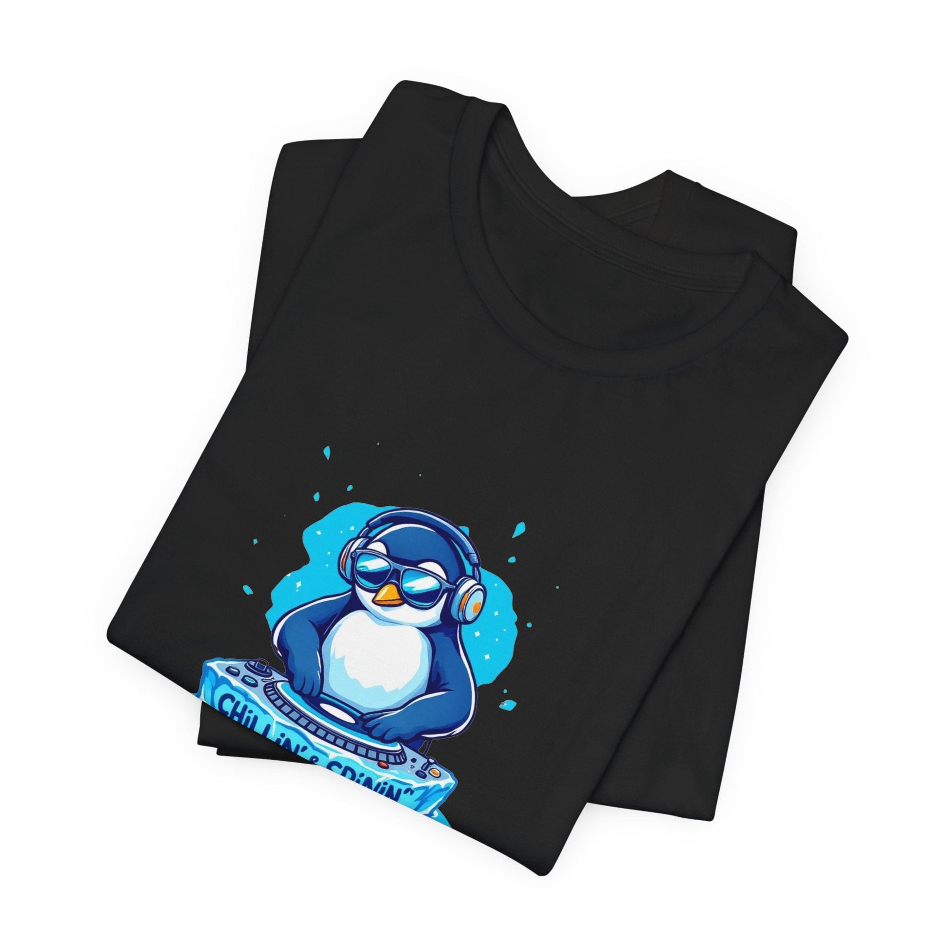 Cool DJ Penguin Unisex T-Shirt - Urban Studio Creations