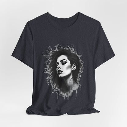 Edgy Woman Portrait Unisex T-Shirt - Urban Studio Creations