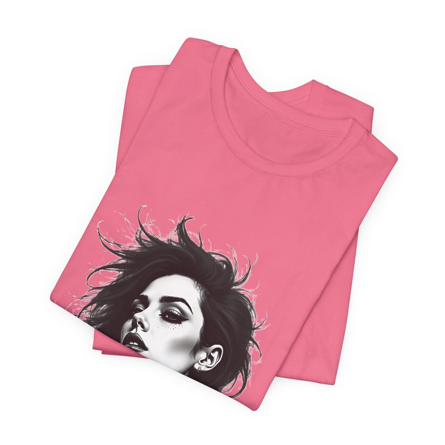 Edgy Woman Portrait Unisex T-Shirt - Urban Studio Creations