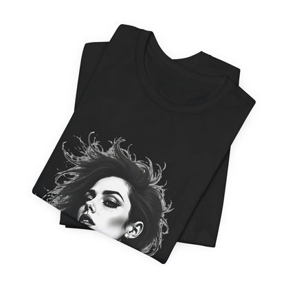 Edgy Woman Portrait Unisex T-Shirt - Urban Studio Creations