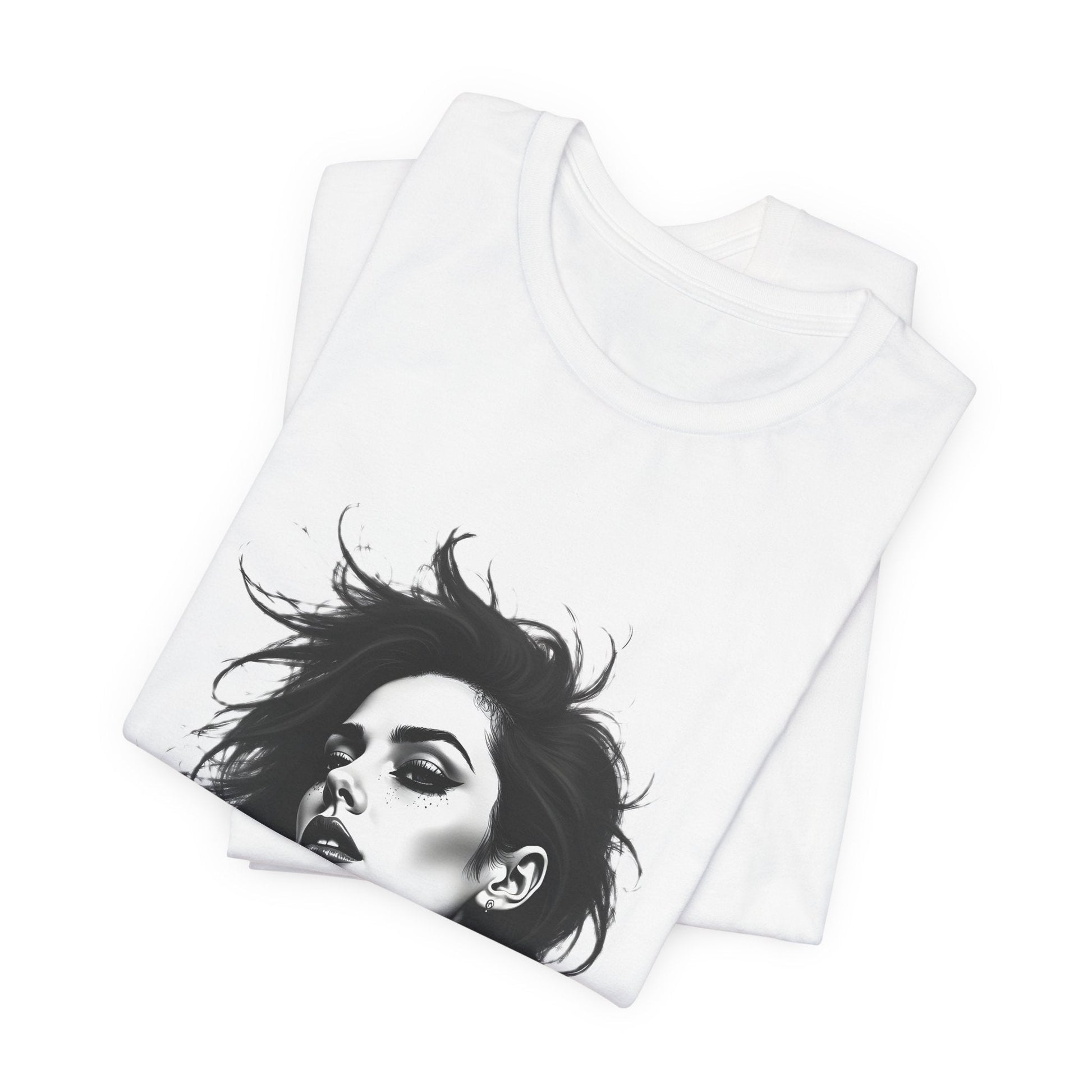 Edgy Woman Portrait Unisex T-Shirt - Urban Studio Creations