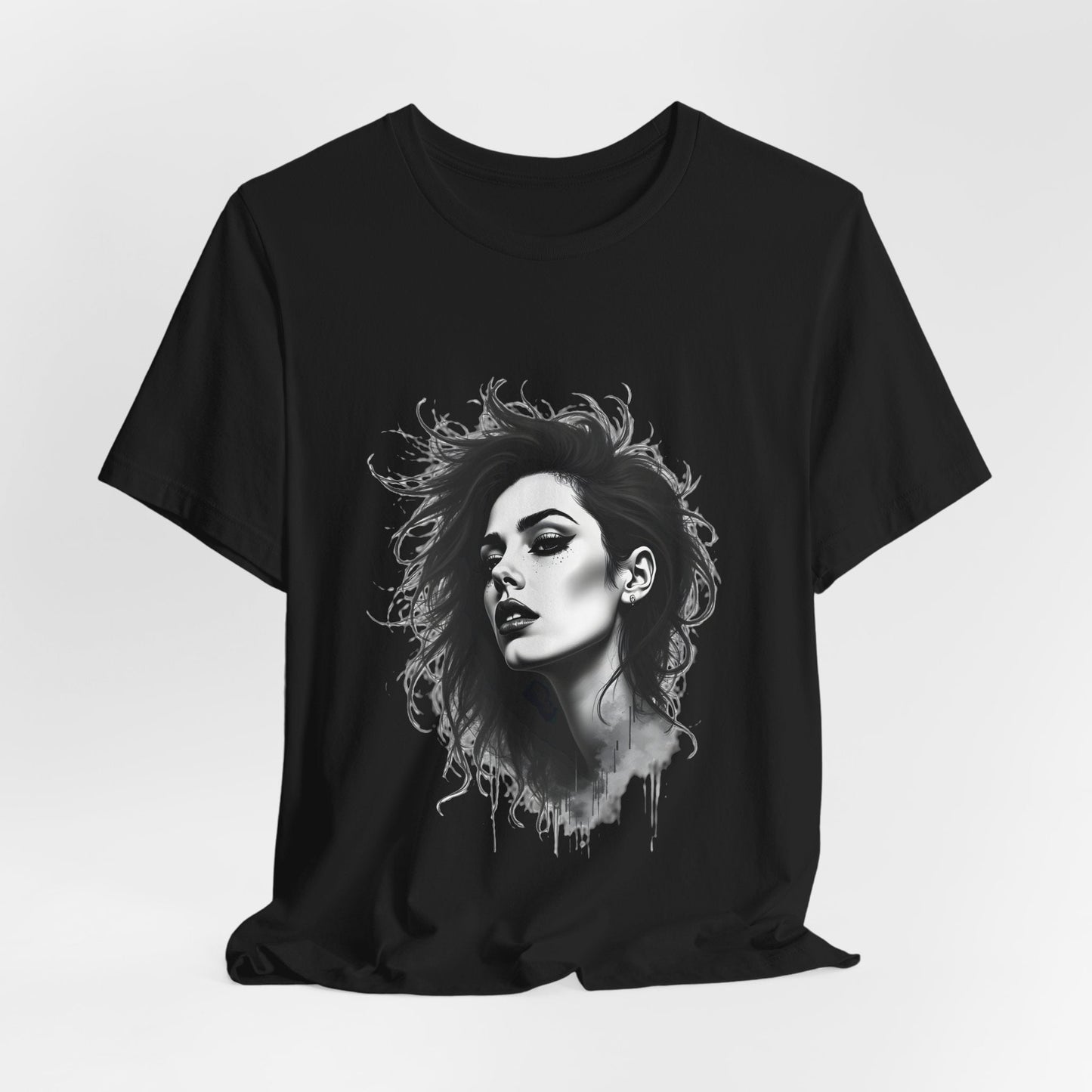 Edgy Woman Portrait Unisex T-Shirt - Urban Studio Creations