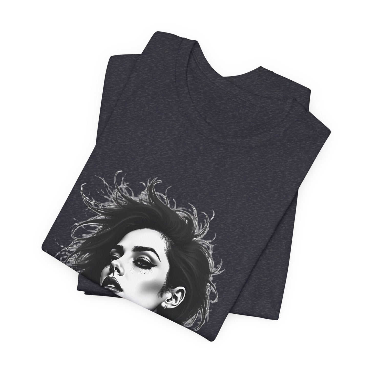 Edgy Woman Portrait Unisex T-Shirt - Urban Studio Creations