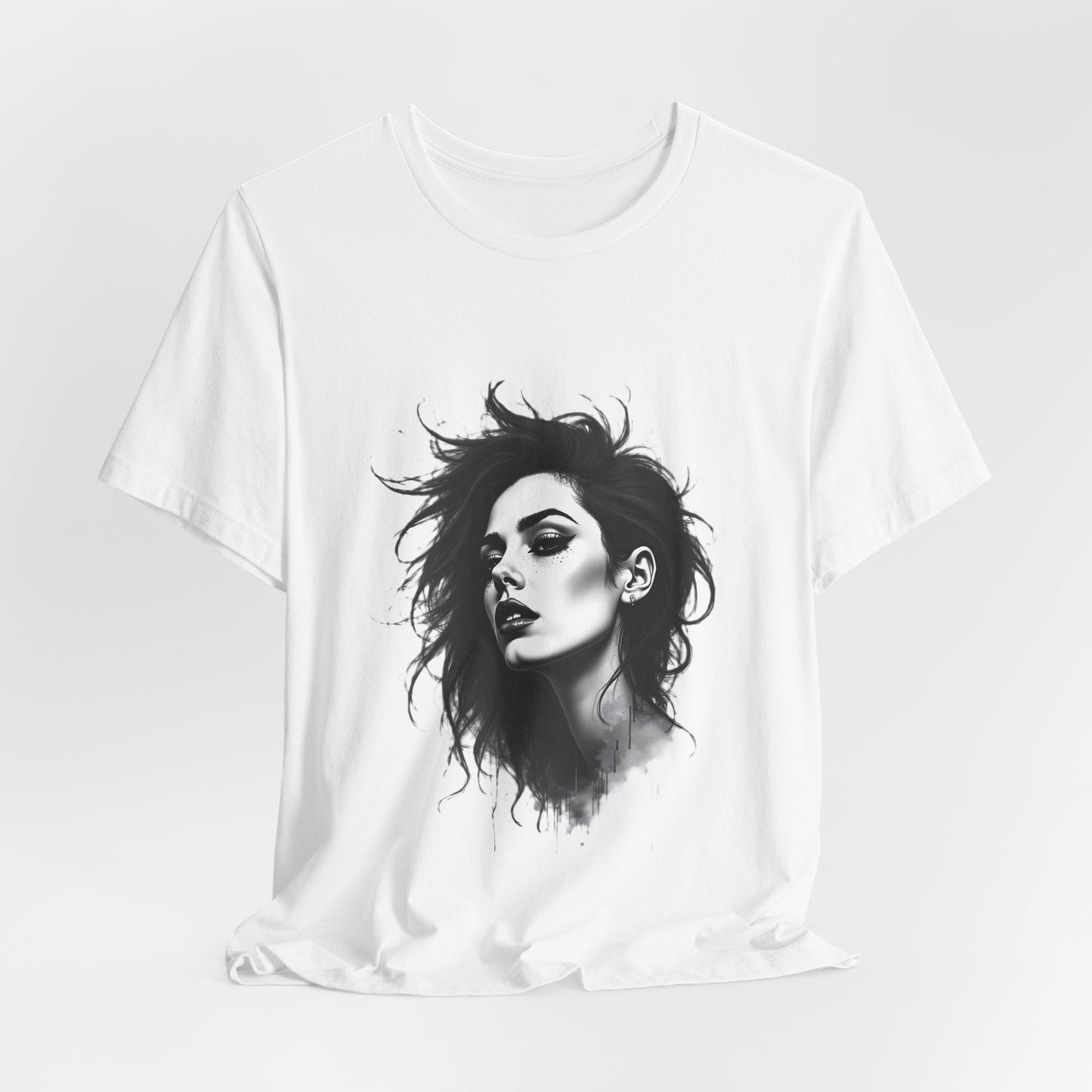 Edgy Woman Portrait Unisex T-Shirt - Urban Studio Creations