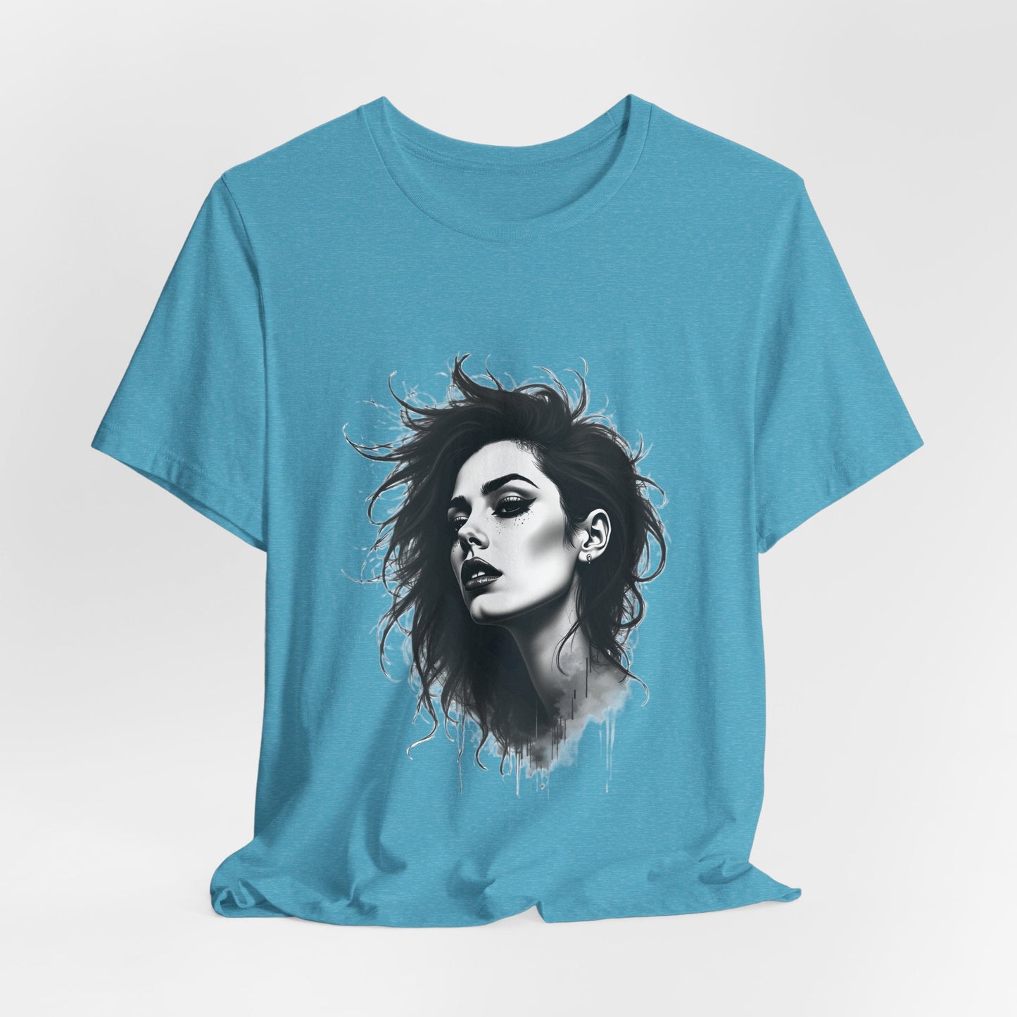 Edgy Woman Portrait Unisex T-Shirt - Urban Studio Creations