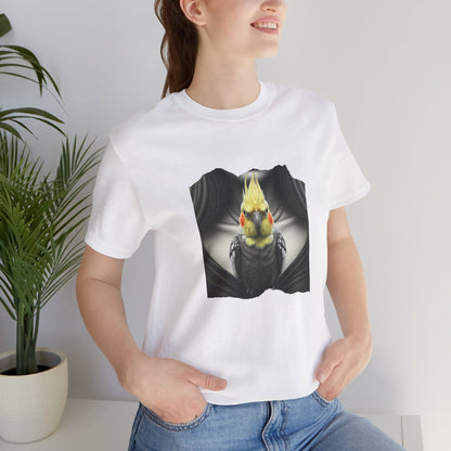 Elegant Cockatiel Gothic Portrait Unisex T-Shirt - Urban Studio Creations