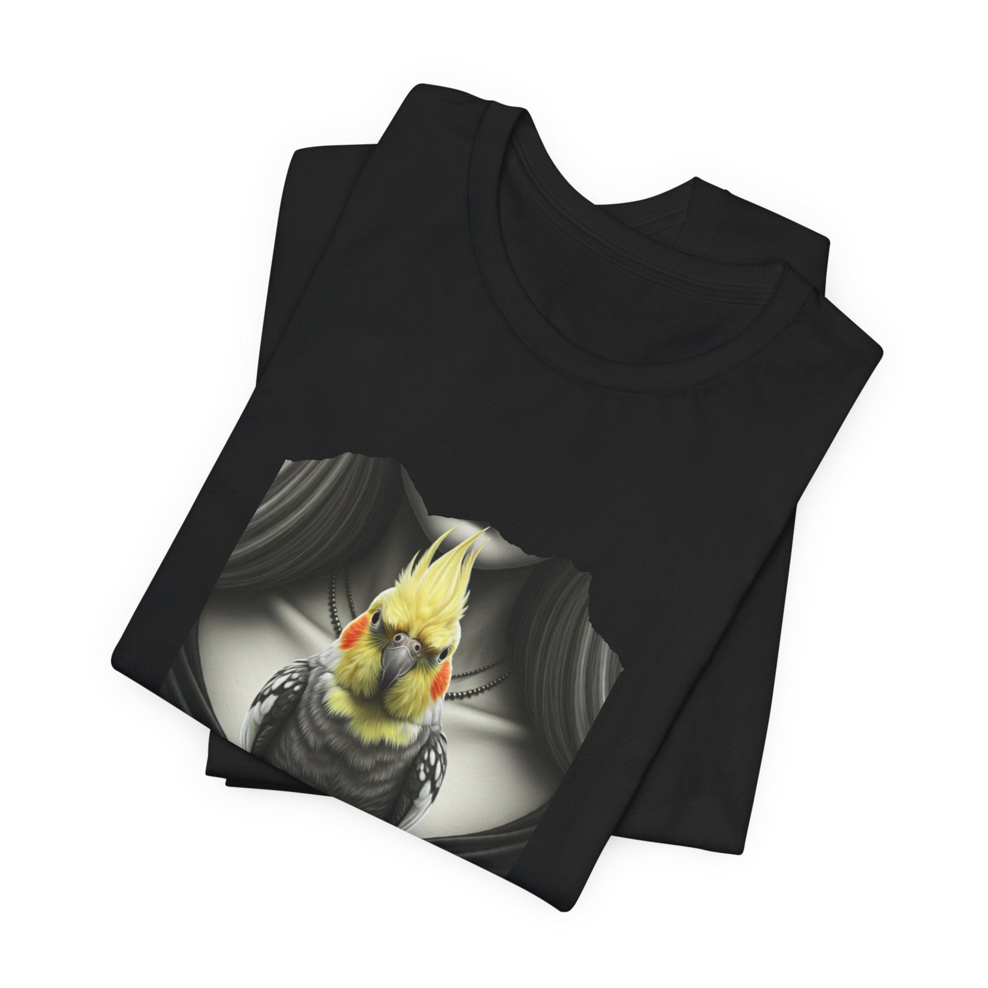 Elegant Cockatiel Gothic Portrait Unisex T-Shirt - Urban Studio Creations