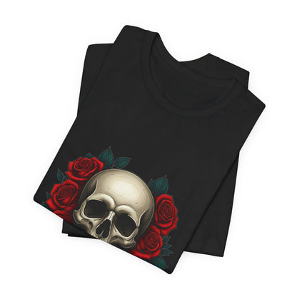 Elegant Dark Skull & Roses Unisex T-Shirt - Urban Studio Creations