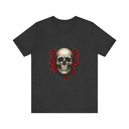 Elegant Dark Skull & Roses Unisex T-Shirt - Urban Studio Creations