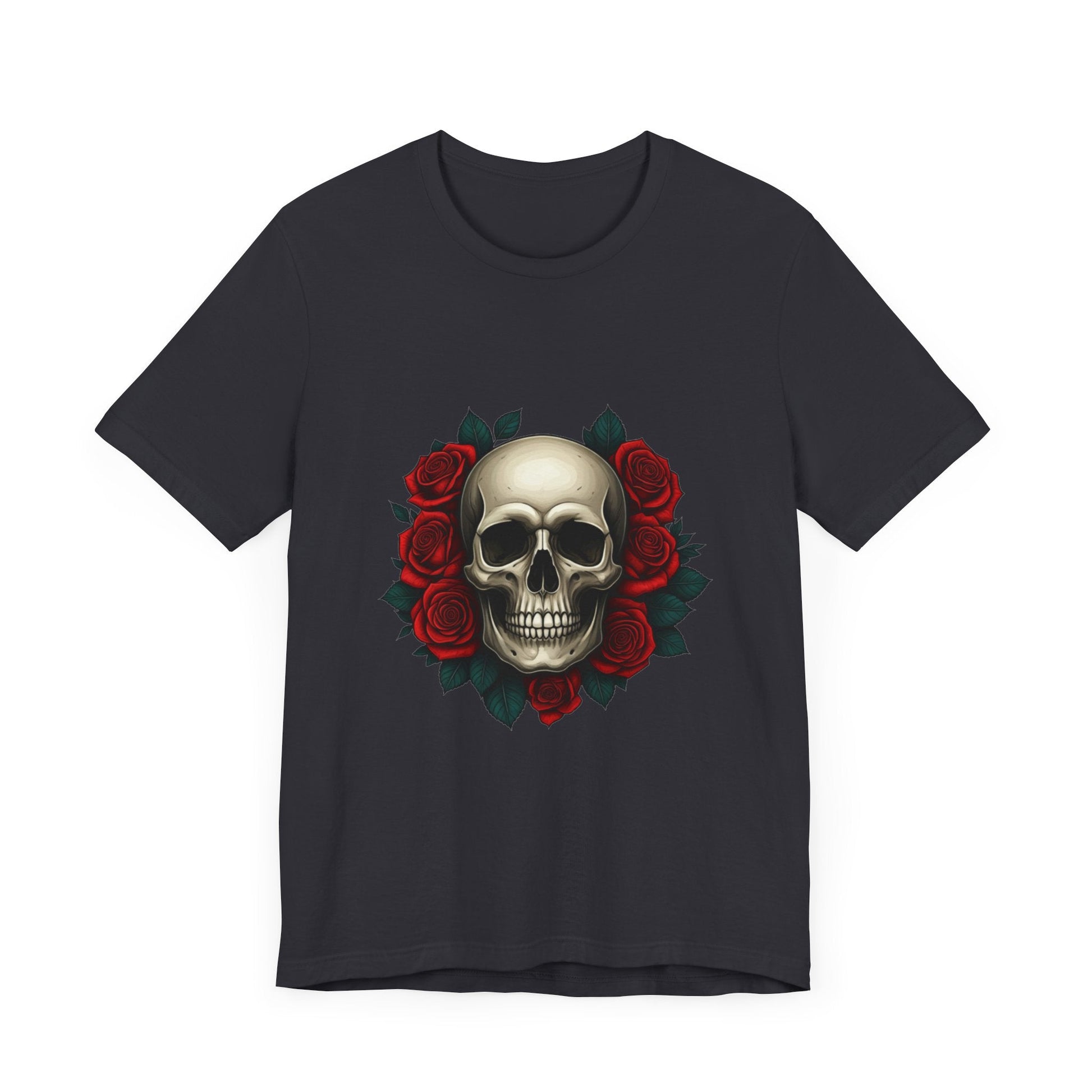 Elegant Dark Skull & Roses Unisex T-Shirt - Urban Studio Creations