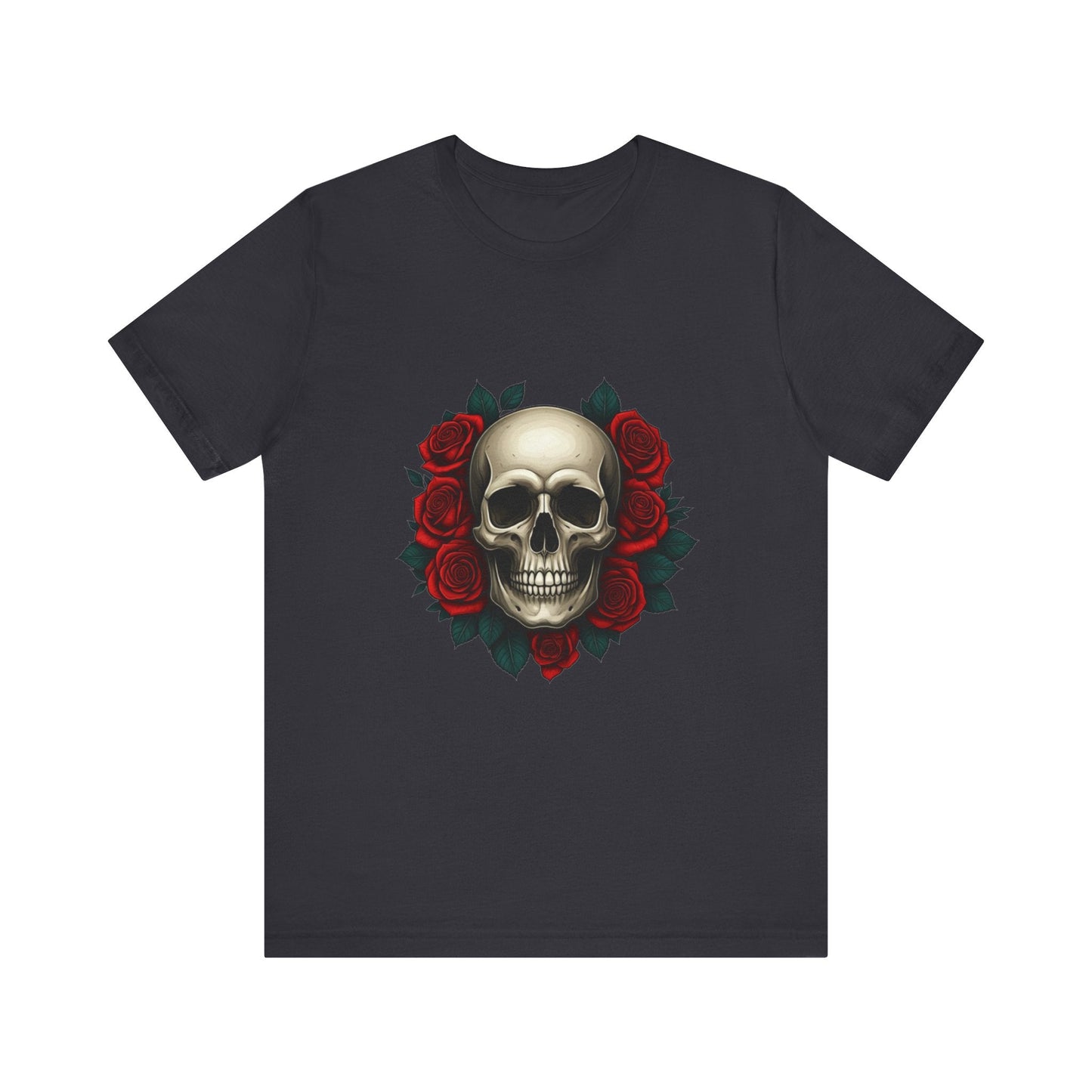 Elegant Dark Skull & Roses Unisex T-Shirt - Urban Studio Creations