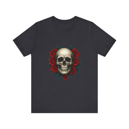 Elegant Dark Skull & Roses Unisex T-Shirt - Urban Studio Creations