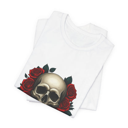 Elegant Dark Skull & Roses Unisex T-Shirt - Urban Studio Creations