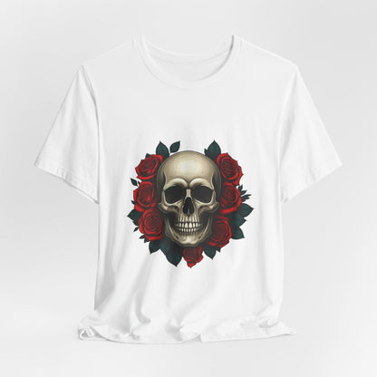 Elegant Dark Skull & Roses Unisex T-Shirt - Urban Studio Creations