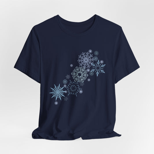 Ethereal Pastel Snowflake Pattern Unisex T-Shirt - Urban Studio Creations