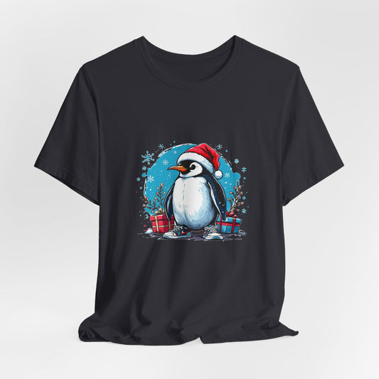 Festive Holiday Penguin Unisex T-Shirt - Urban Studio Creations