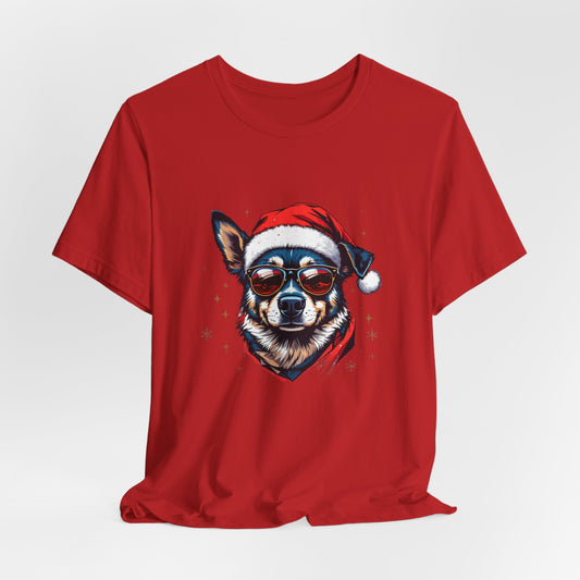 Festive Pup Christmas Unisex T-Shirt - Urban Studio Creations