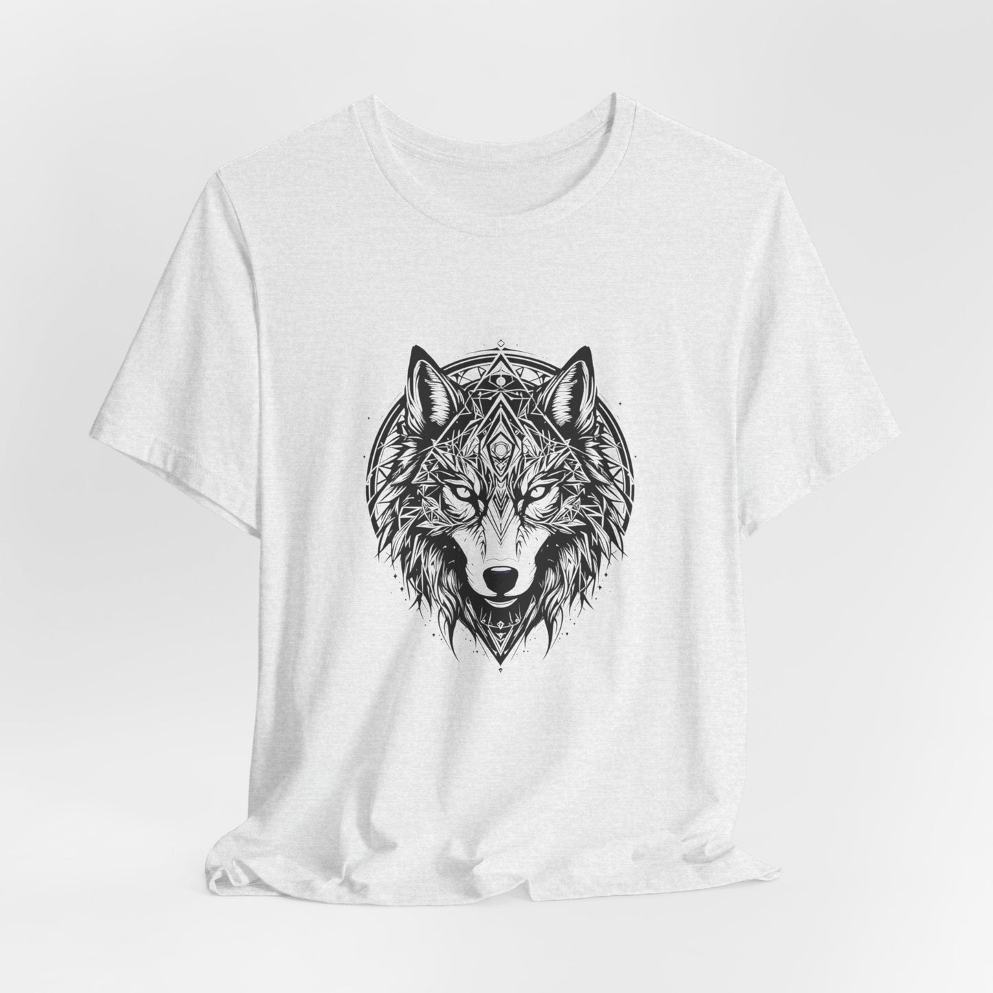 Geometric Spirit Wolf Unisex T-Shirt - Urban Studio Creations