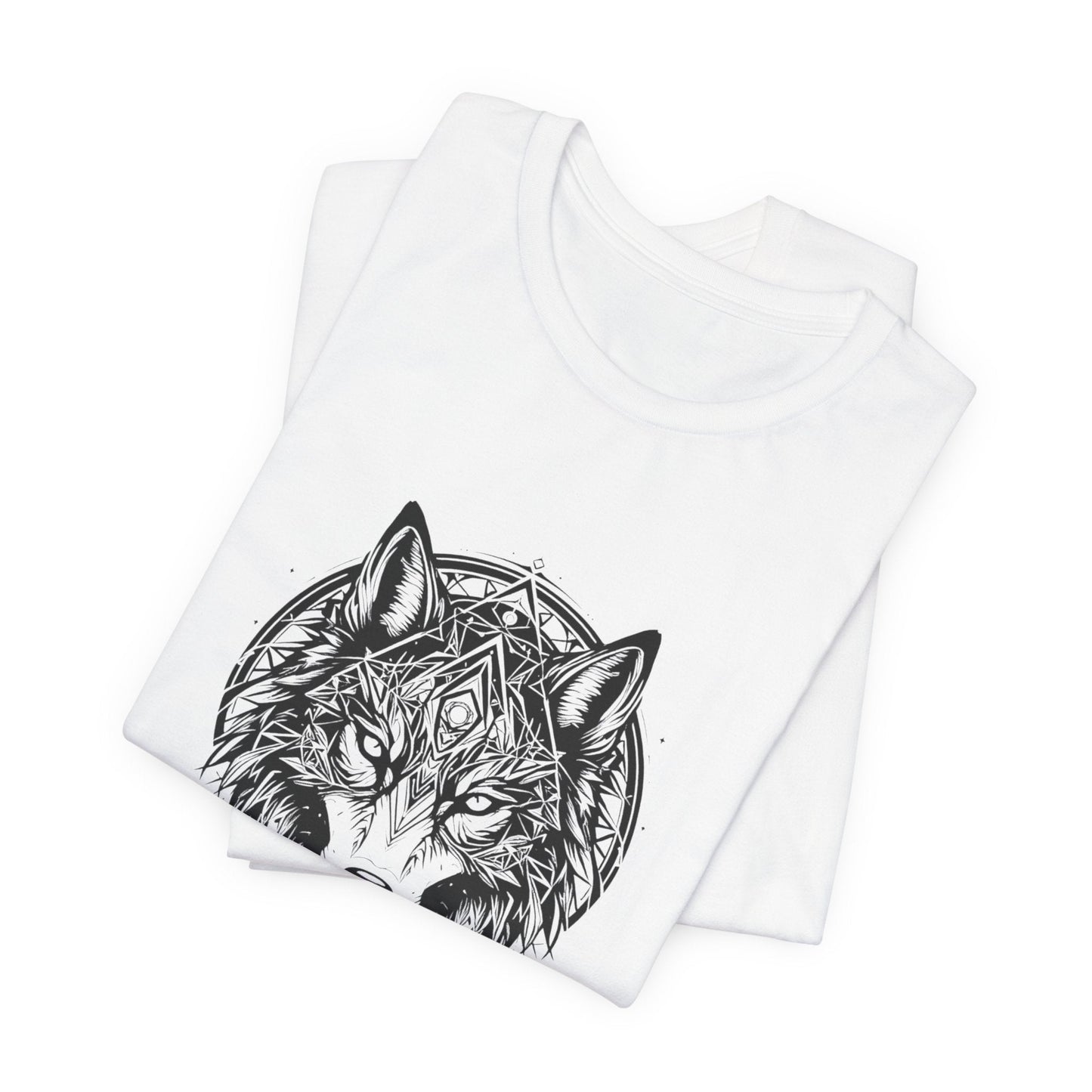 Geometric Spirit Wolf Unisex T-Shirt - Urban Studio Creations