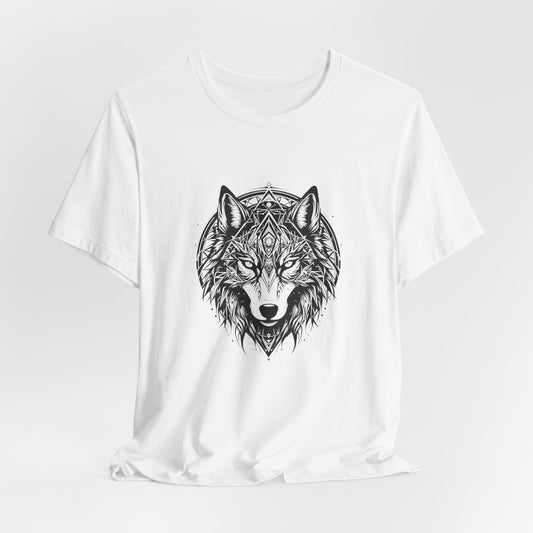 Geometric Spirit Wolf Unisex T-Shirt - Urban Studio Creations