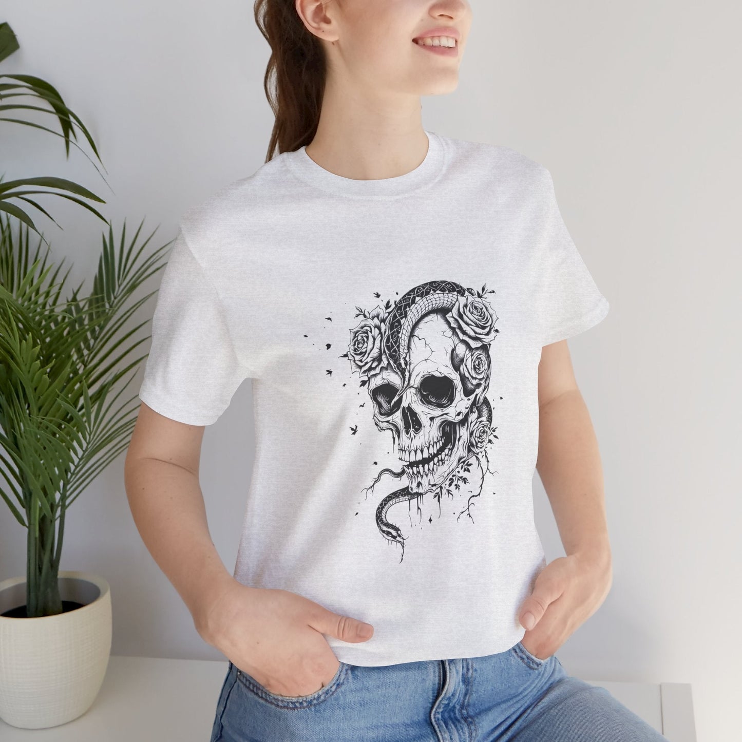 Gothic Garden Skull Unisex T-Shirt - Urban Studio Creations