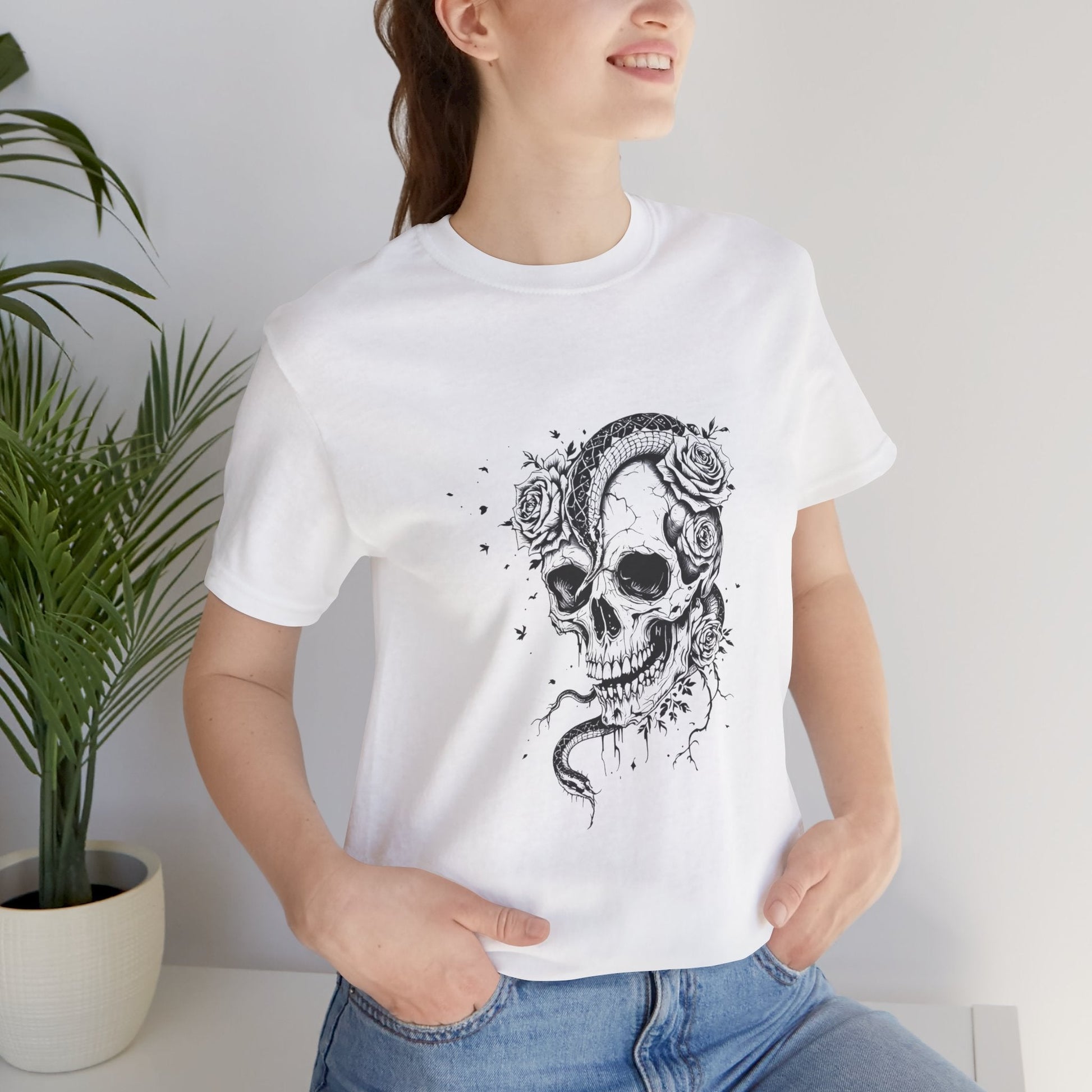 Gothic Garden Skull Unisex T-Shirt - Urban Studio Creations