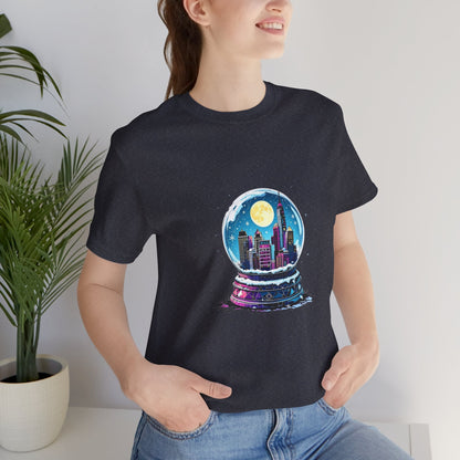 Magical Winter Snow Globe Unisex T-Shirt - Urban Studio Creations